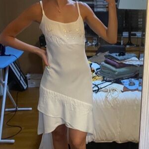 White flowy summer dress